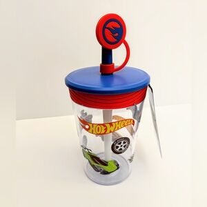 Hot Wheels Kids Straw Cup 15oz Spill Proof BPA Free
